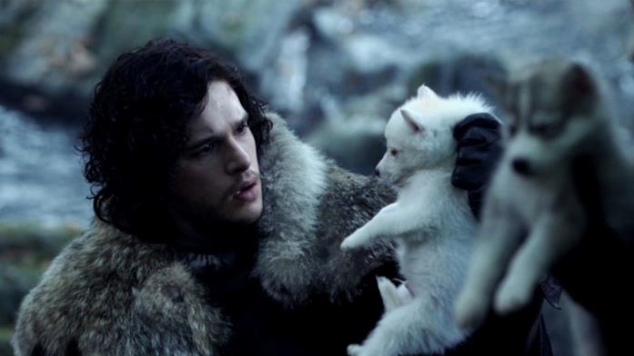 Jon Snow e Ghost in Game of Thrones