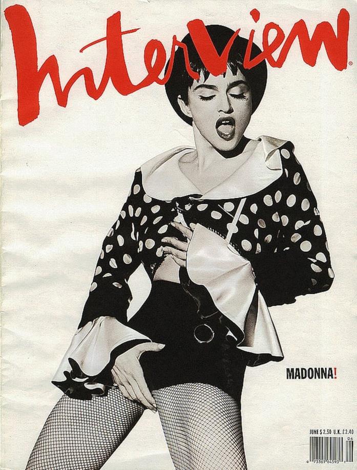Madonna in copertina Madonna sulla copertina di Interview