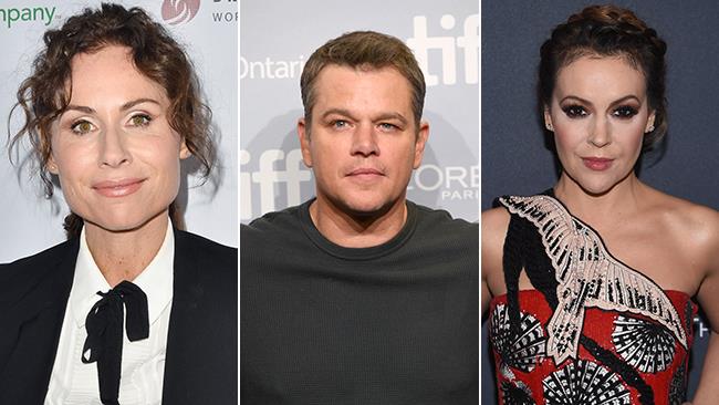 Minnie Driver, Matt Damon e Alyssa Milano in occasione di eventi ufficiali
