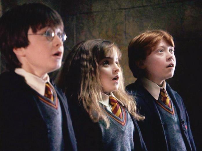 I protagonisti della saga di Harry Potter Daniel Radcliffe, Emma Watson e Rupert Grint