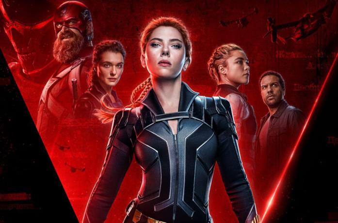 Un dettaglio del poster di Black Widow