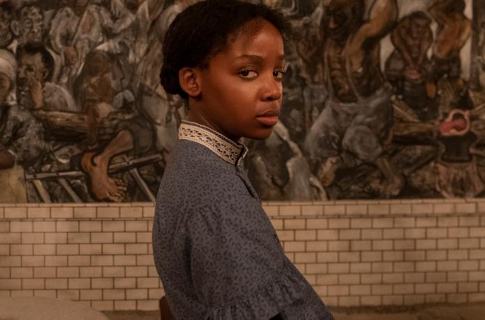 Thuso Mbedu è Cora in The Underground Railroad Primo piano di Thuso Mbedu