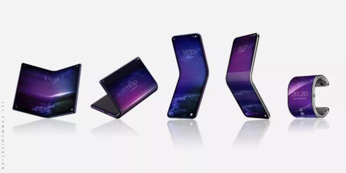 TCL lavora a cinque smartphone pieghevoli Concept dei cinque dispositivi con display flessibile su cui sta lavorando TCL