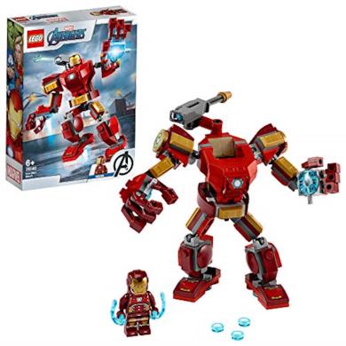 LEGO Super Heroes Avengers, Iron Man Mech, Set di Costruzioni Ricco di Dettagli per Bambini 6+ Anni, le Braccia e le Gambe Articolate Consentono una Mobilità a 360 Gradi, 76140