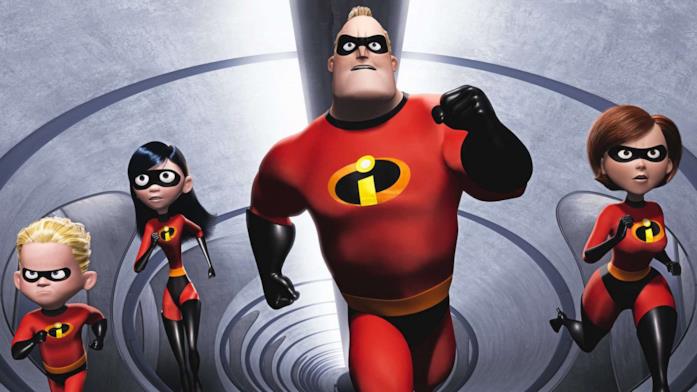 La famiglia Parr (meno Jack-Jack) ne Gli Incredibili