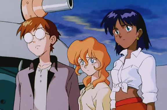 Nadia e Jean in una puntata de Il mistero della pietra azzurra