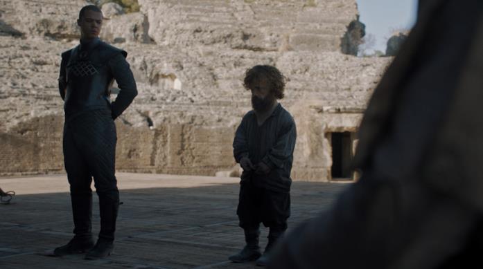 Game of Thrones: perché Verme Grigio arresta Jon Snow anziché ucciderlo? Una scena da Game of Thrones 8x06