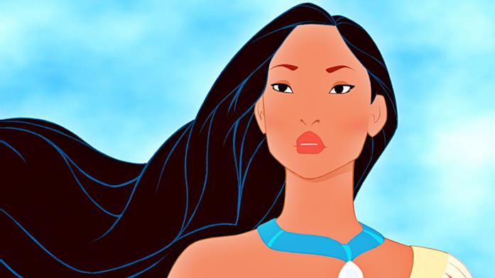 Subito dopo Aladdin, Alan Menken ha lavorato alle musiche di Pocahontas Un mezzo primo piano di Pocahontas, protagonista dell'omonimo film d'animazione