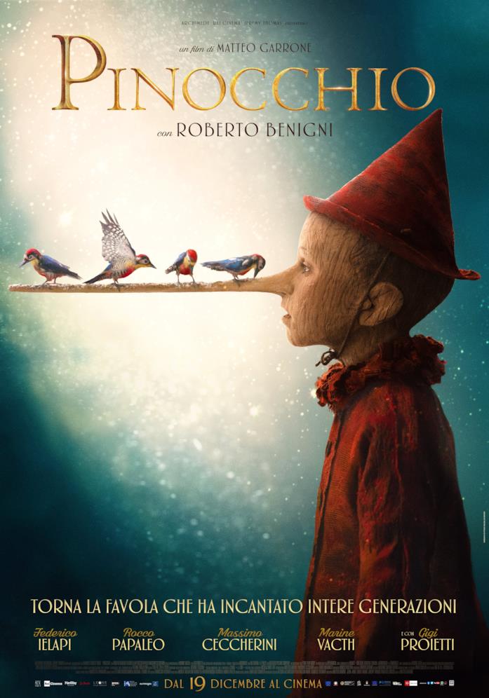 Pinocchio, dal 19 dicembre al cinema Poster ufficiale di Pinocchio di Matteo Garrone