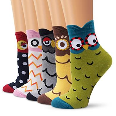 Ambielly cotone calzini termici dei calzini adulti Unisex Calze (5 Gufo)