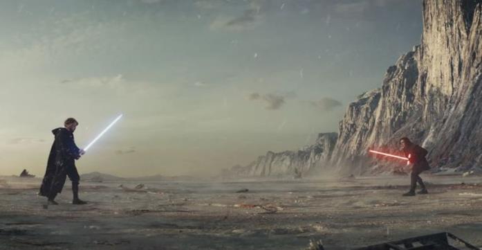 Kylo Ren contro Luke Immagine di Kylo Ren e Luke