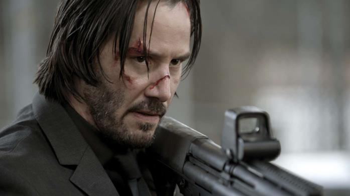 Keanu Reeves in una scena di John Wick