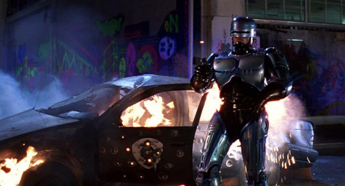 Una scena di RoboCop 2 Una sequenza tratta da RoboCop 2