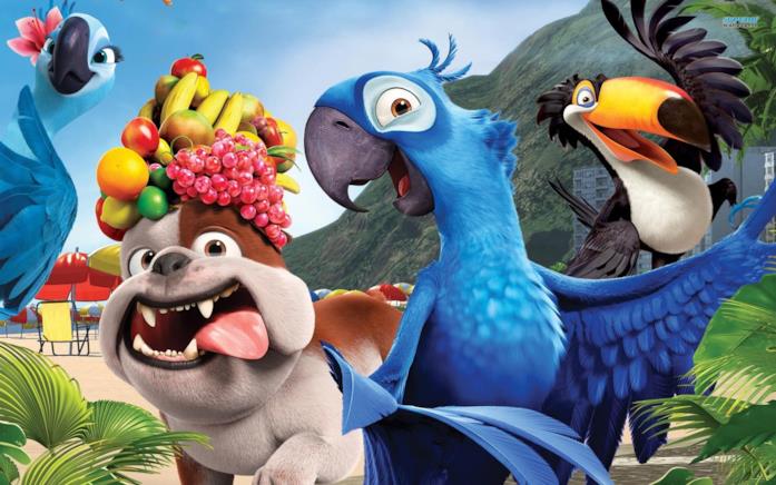 I personaggi di Rio in una scena del film