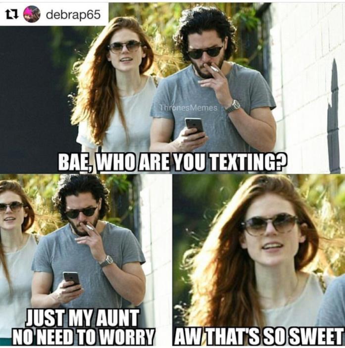 Jon Snow messaggia la zia