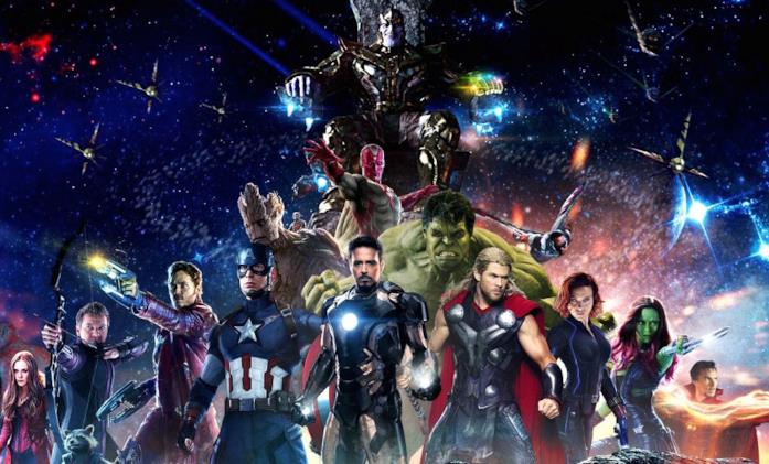 Tutti i supereroi dell'Universo Cinematografico marvel in una fan art