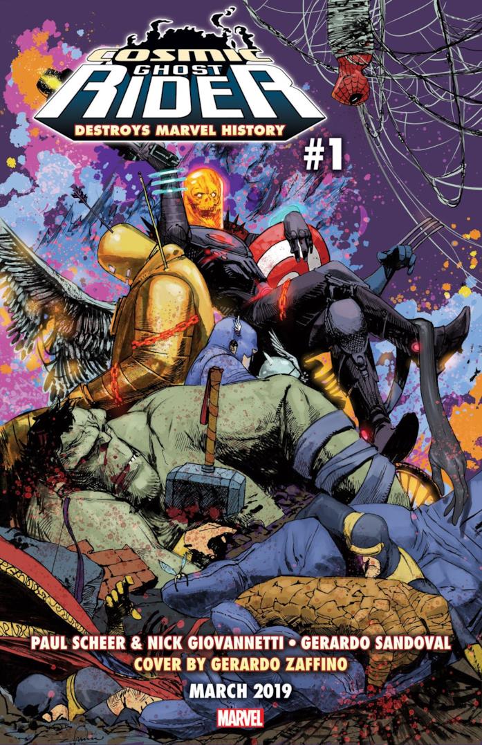 Cosmic Ghost Rider Destroys Marvel #1 La copertina di Cosmic Ghost Rider Destroys Marvel #1