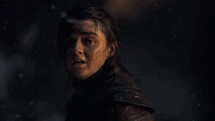 Arya Stark dopo aver ucciso il Re della Notte