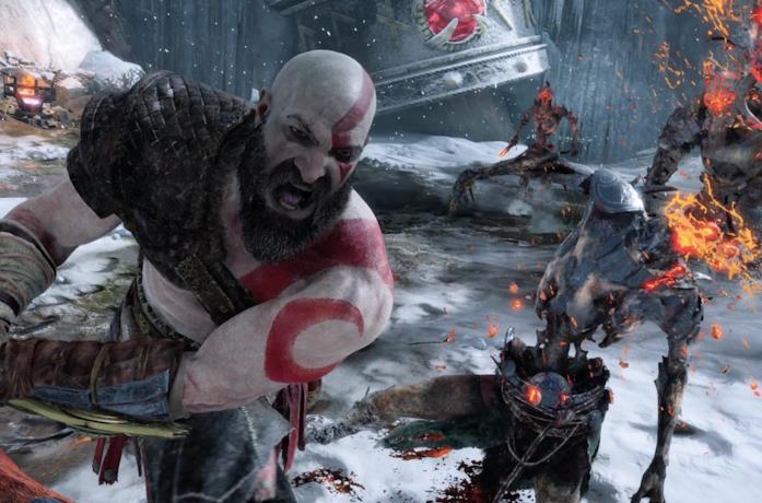 Kratos combatte nel nuovo God of War per PS4