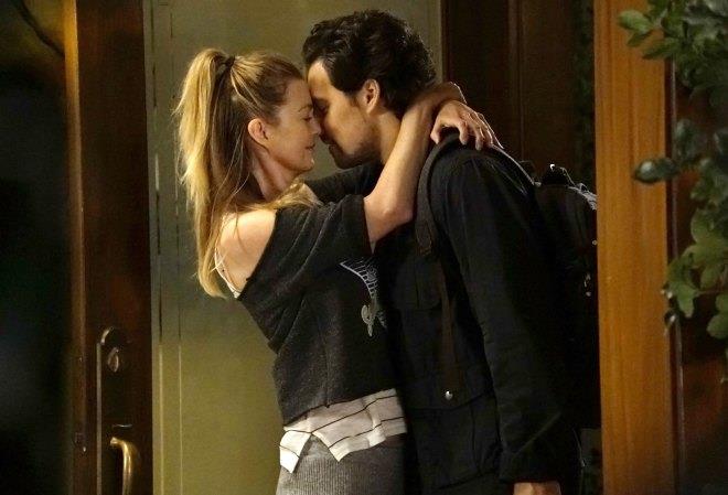 Meredith e Andrew in una scena di Grey's Anatomy 16