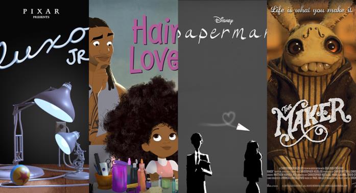 I poster di Luxo Junior, Hair Love, Paperman, The Maker