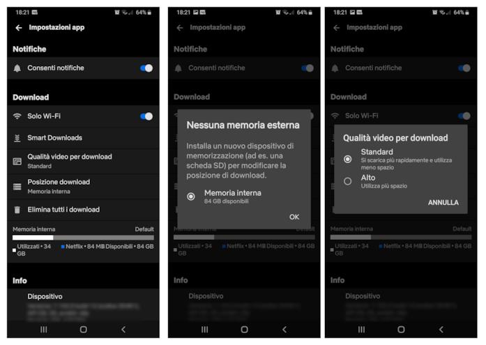 Netflix: l'app per Android include impostazioni per il download dei contenuti Le impostazioni interne dell'app di Netflix per Android per il download dei contenuti