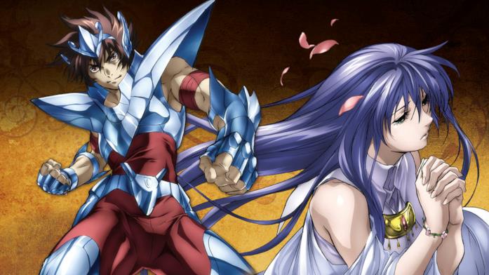 Tenma e Atena sulla cover della seconda stagione di Lost Canvas