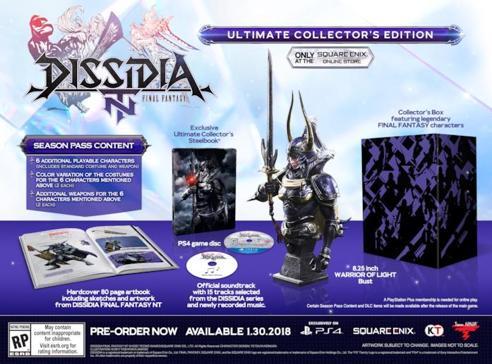 Un'edizione speciale per Dissida Final Fantasy NT Dissida Final Fantasy NT debutterà il 30 gennaio 2018 su PS4