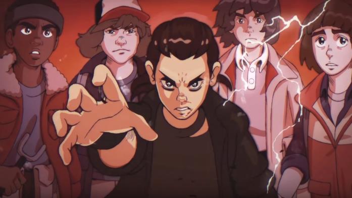 Stranger Things in versione anime Stranger Things anime anni '80