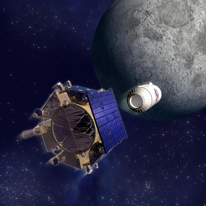 Lunar Crater Observation and Sensing Satellite Una ricostruzione della sonda Lunar Crater Observation and Sensing Satellite
