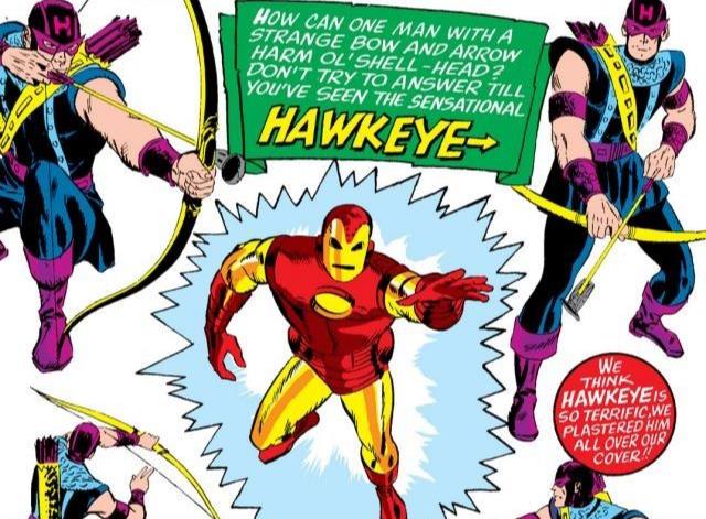 La prima apparizione di Clint Barton come avversario di Iron Man Cover di Tales of Suspense #57