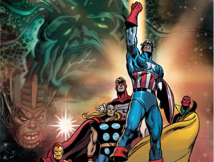 Tutto sugli Skrull e la rivalità con i Kree nell'universo Marvel Dettaglio della cover di Avengers: Kree/Skrull War