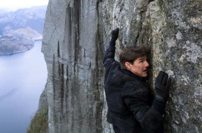 Tom Cruise in Norvegia nella scena finale di Mission: Impossible - Fallout