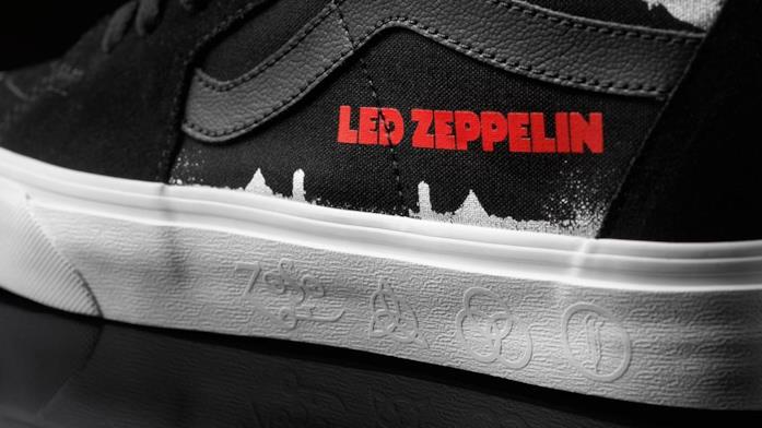 Le Vans celebrano il 50esimo anniversario dei Led Zeppelin I loghi degli Zeppelin sulle Vans Sk8-Hi