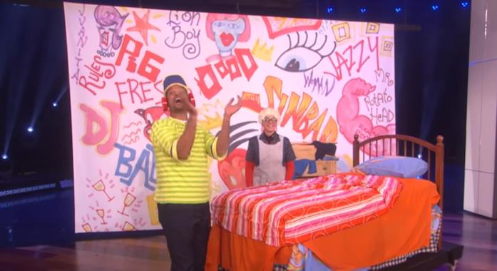 Will Smith e Ellen DeGeners in uno sketch di Willy, il principe di Bel-Air Will Smith ed Ellen DeGeneres