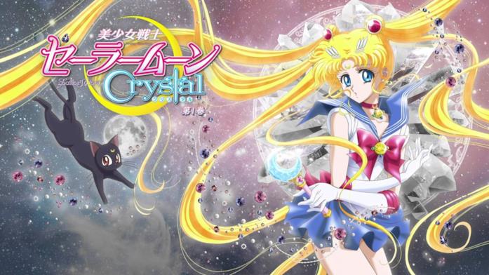 Il poster promozionale di Sailor Moon Crystal Luna e Sailor Moon nel poster di Sailor Moon Crystal