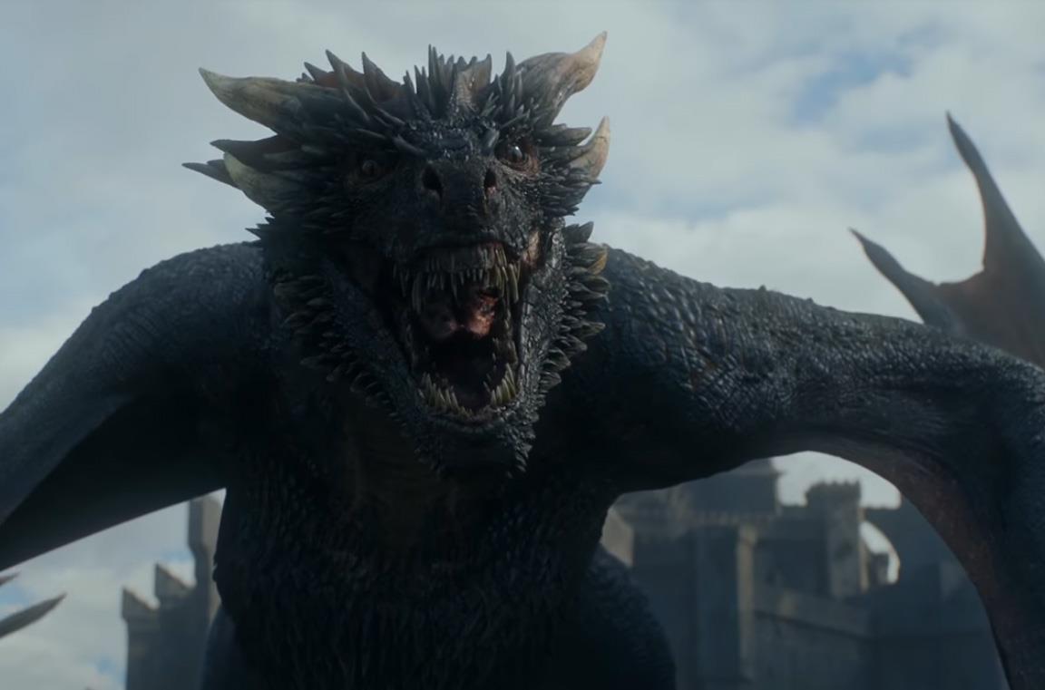 Drogon, il drago che ha portato via il corpo di Daenerys