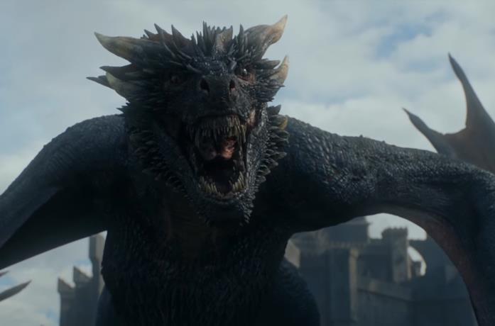 Drogon, il drago che ha portato via il corpo di Daenerys