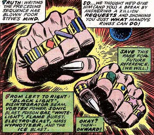 I 10 anelli e il Mandarino nel MCU I 10 anelli indossati dal Mandarino nei fumetti