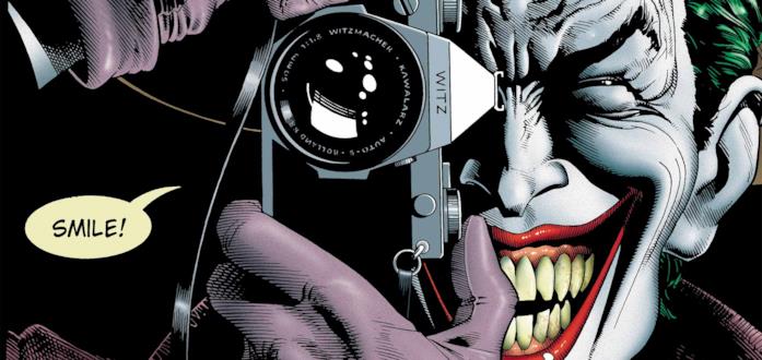 La storia delle Birds of Prey prende il via in Batman: The Killing Joke Joker sulla cover di Batman: The Killing Joke