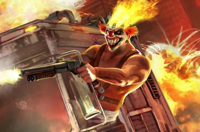 Un immagine con uno dei protagonisti del videogame Twisted Metal