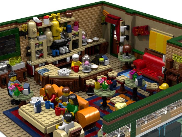 Una parte del set Central Perk Coffee di Friends di LEGO Alcuni dettagli del set Central Perk Coffee di Friends di LEGO