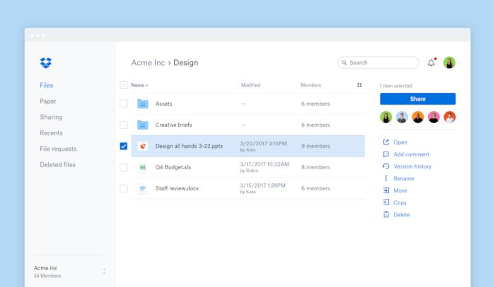 Lavora in team sui file con Dropbox I segreti del programma Dropbox