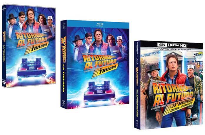 La trilogia di Ritorno al Futuro torna in 4K Un'immagine dei pack della trilogia di Ritorno al Futuro in Home Video