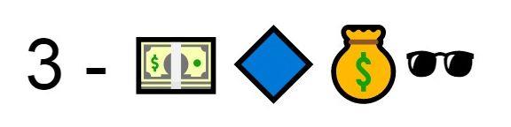 Che serie è? Quiz facile 03 Emoji soldi smeraldo blu soldi occhiali