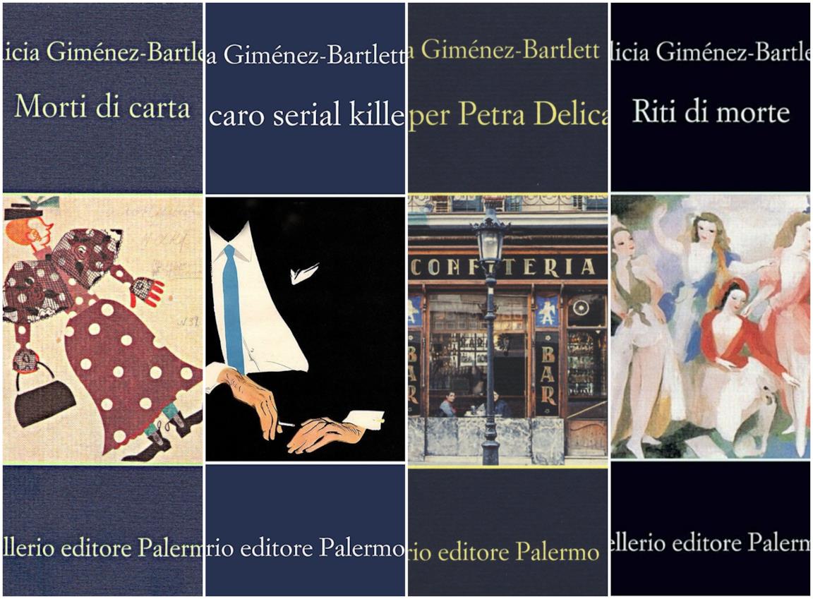 Alcune copertine di romanzi su Petra Delicado