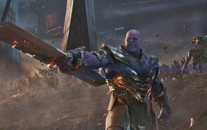 Thanos nel finale di Endgame Avengers: Endgame, la battaglia con Thanos