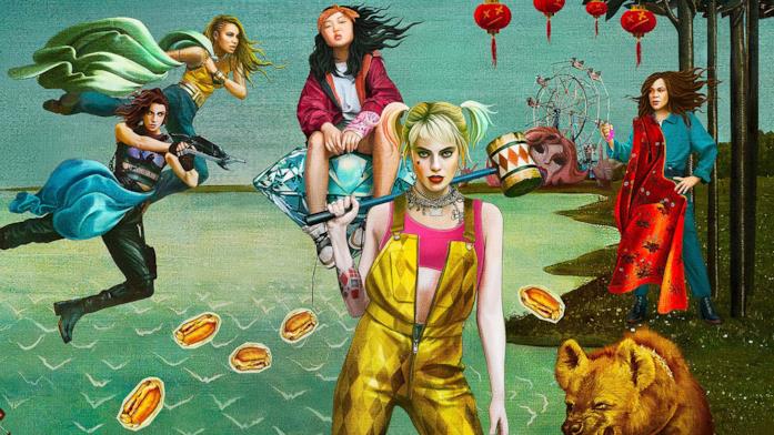 Un artistico poster di Birds of Prey e la fantasmagorica rinascita di Harley Quinn Locandina di Birds of Prey e la fantasmagorica rinascita di Harley Quinn