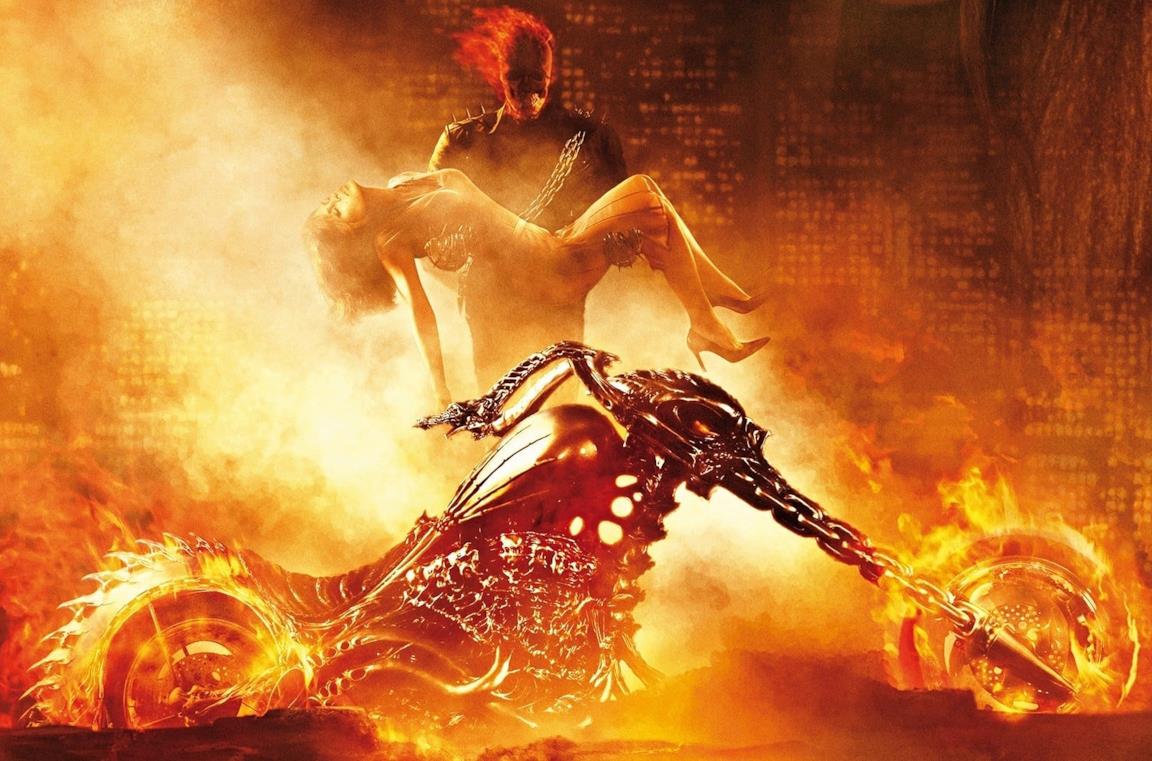 Il poster del film del 2007 dedicato a Ghost Rider