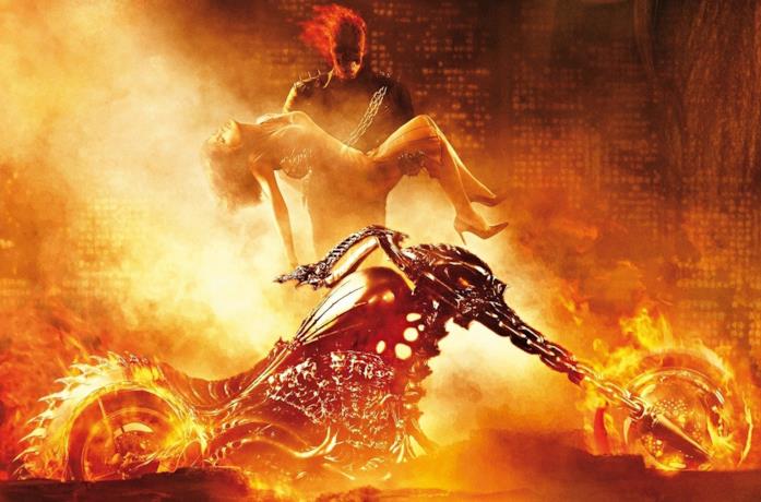 Il poster del film del 2007 dedicato a Ghost Rider